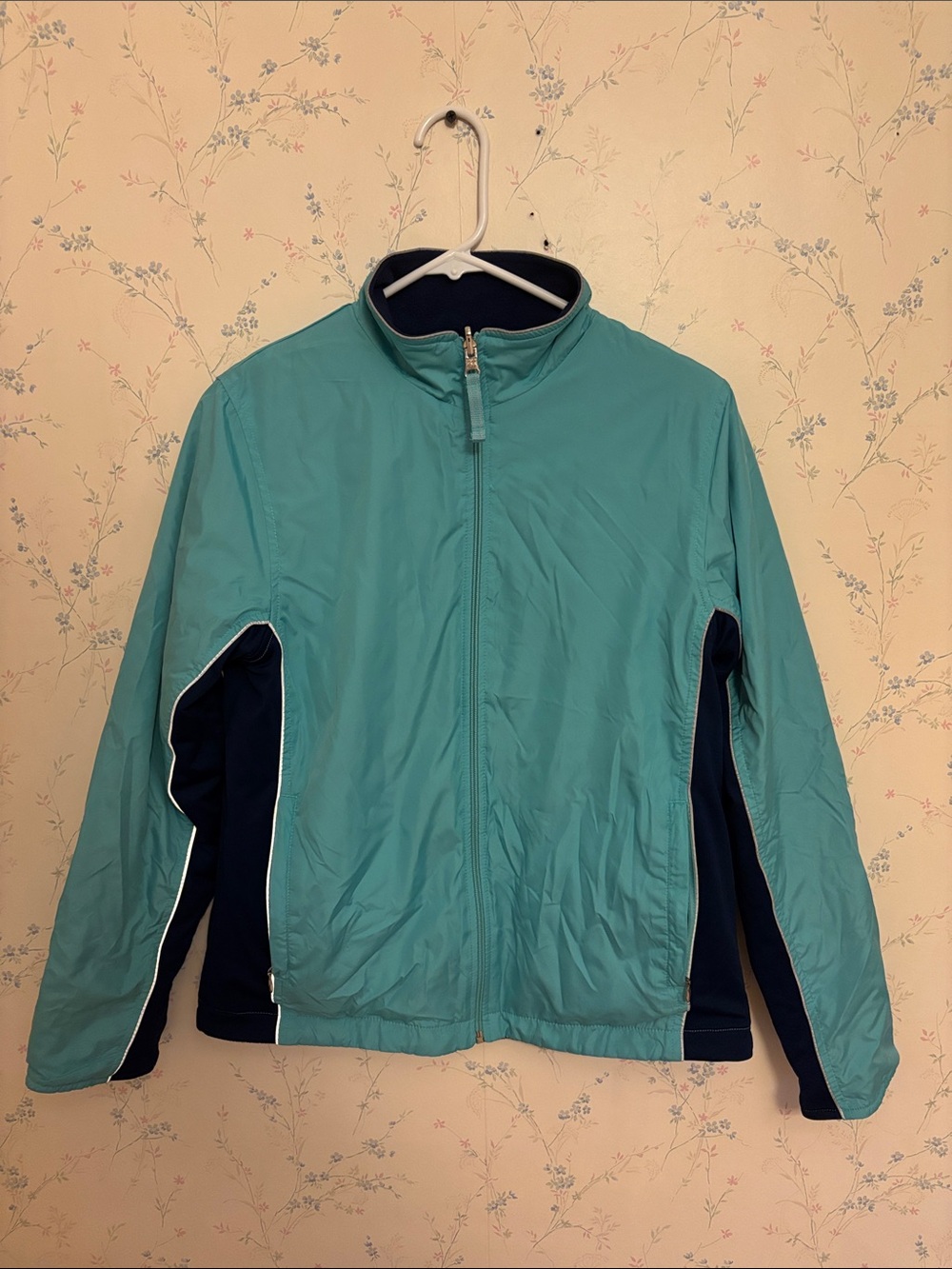Athletic Works Teal and Navy Zip-Up Jacket